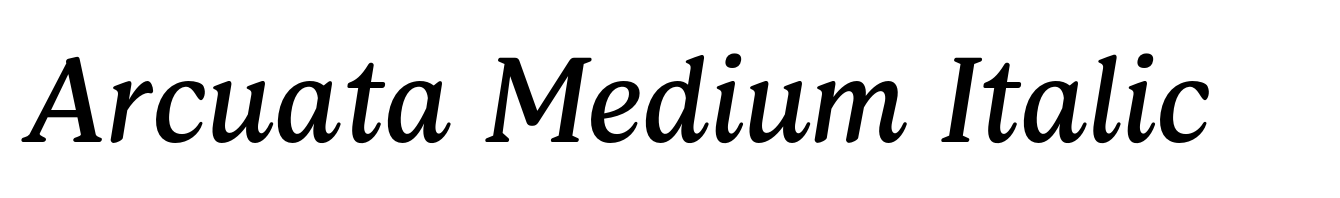 Arcuata Medium Italic